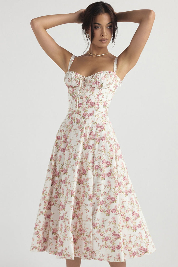 Chelsy – Bustier-Sommerkleid mit Blumenmuster