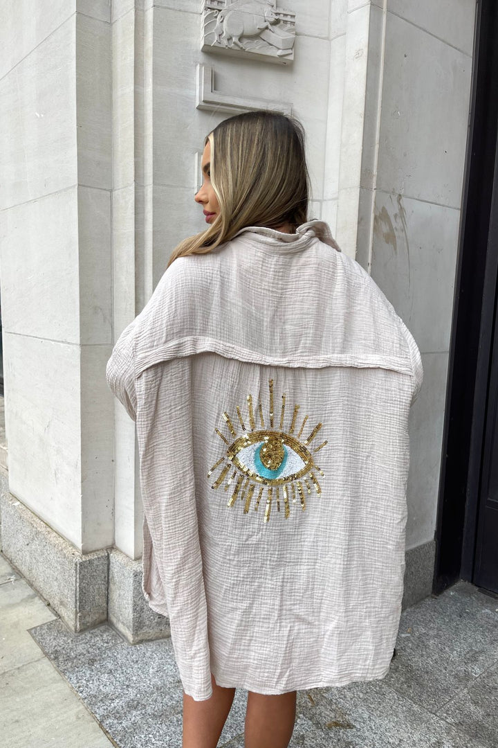 Giada – Besticktes Oversize-Kimono