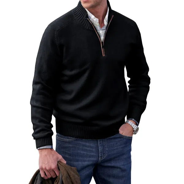 Huron - Zipper-Pullover aus hochwertigem Kaschmir