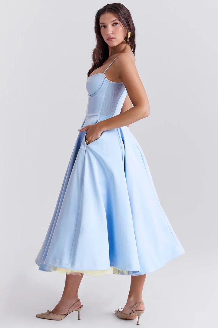 Leona - Schickes Satin-Kleid für Feiern
