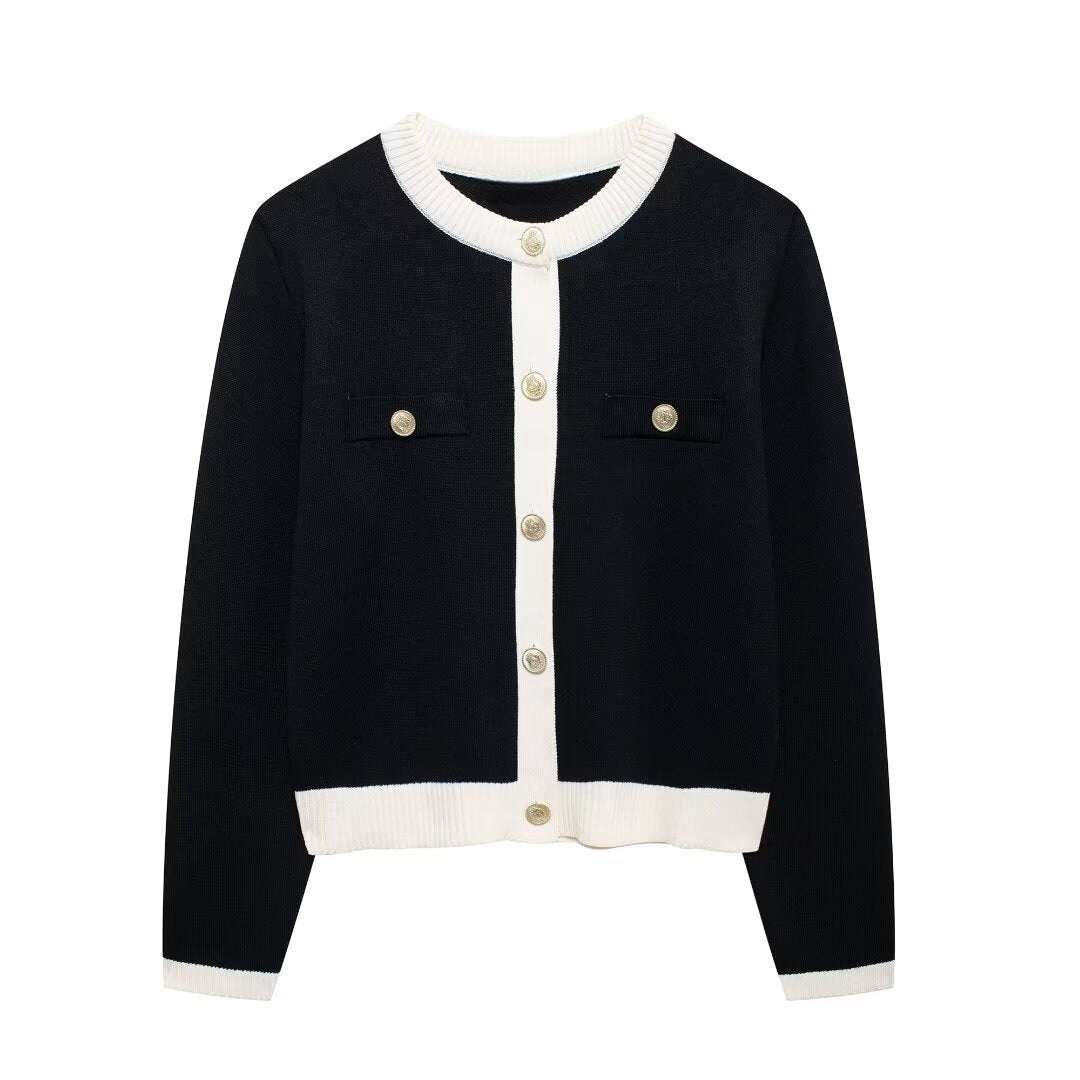 Vera - Slim-Fit Cardigan in Chic Doré