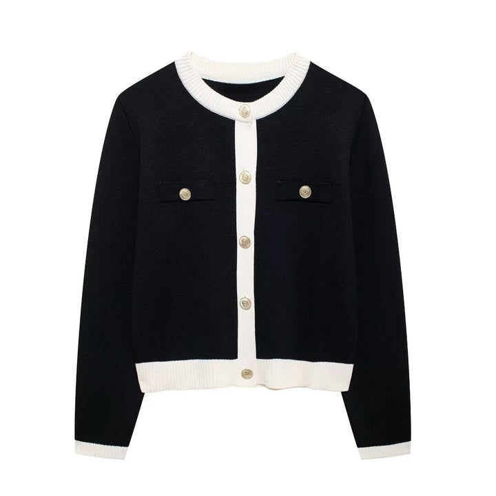 Vera - Slim-Fit Cardigan in Chic Doré