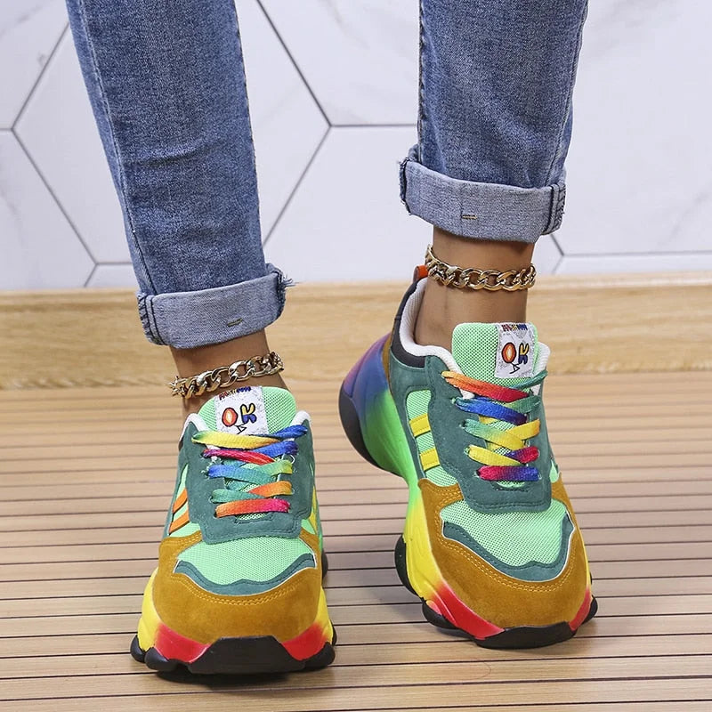 Jolie - Farbenfrohe Damen-Sneaker mit Plateau-Sohle
