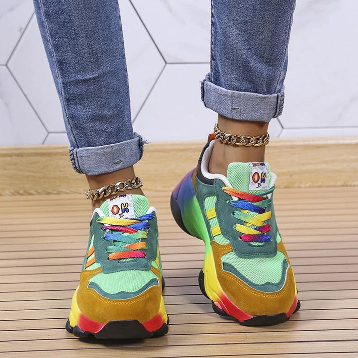 Jolie - Farbenfrohe Damen-Sneaker mit Plateau-Sohle