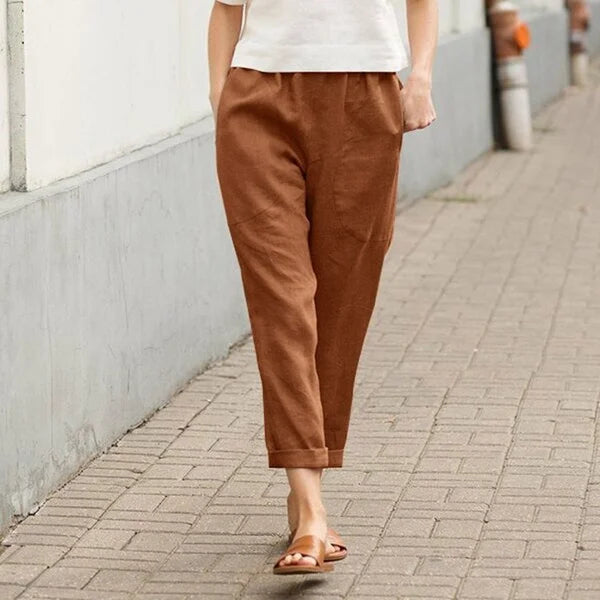 Ember - Weite Hosen aus Leinen und Baumwolle