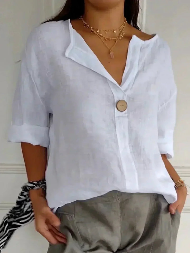 Siggy - Angenehme Bluse mit V-Ausschnitt