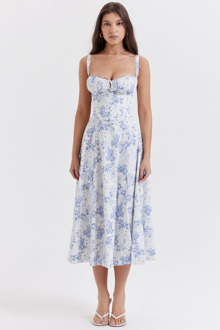 Chelsy – Bustier-Sommerkleid mit Blumenmuster