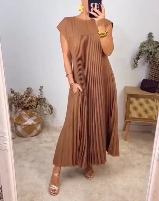 Gillian - Elegantes Einfarbiges Maxi Kleid