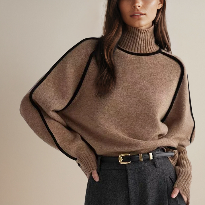 Aurora - Kuscheliger Damen Rollkragenpulli