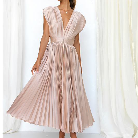 Cristine - Elegantes Kleid mit V-Ausschnitt für Damen
