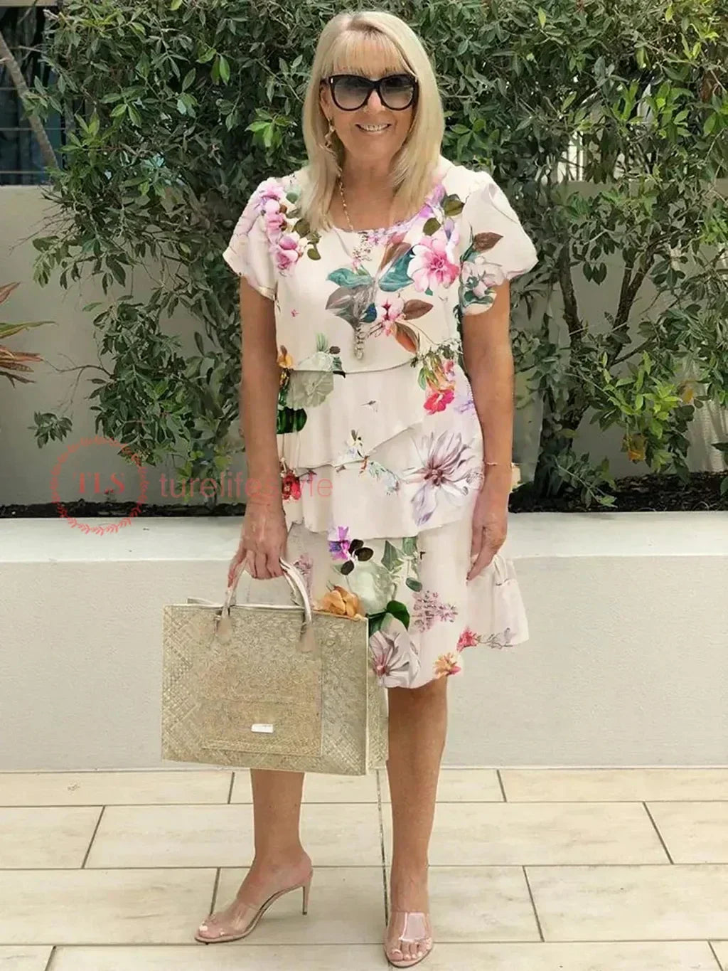 Cersei - Rüschen-Blumenkleid, Fließend & Feminin