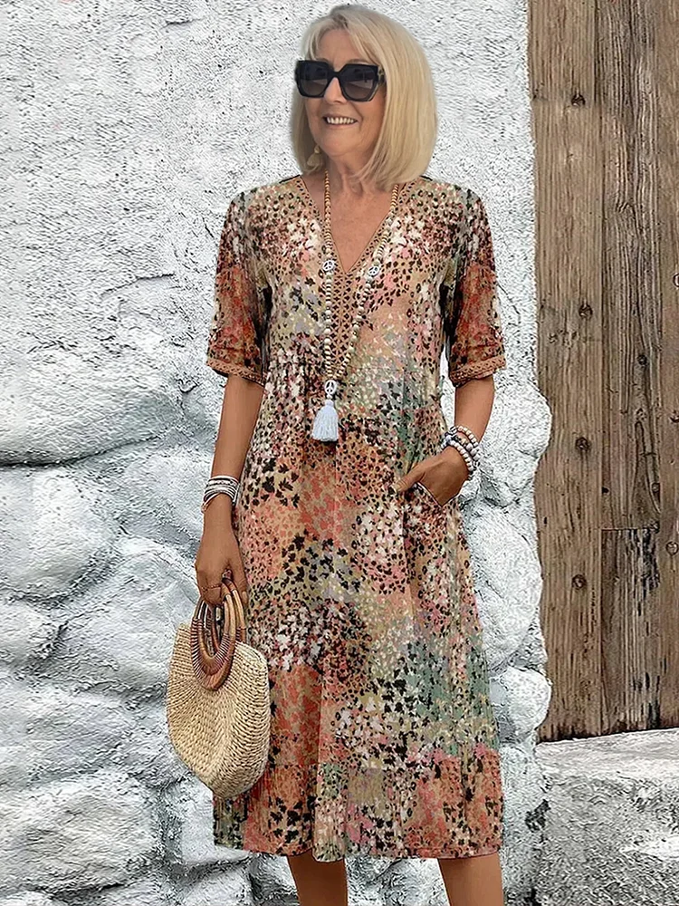 Caramina - Elegantes Midi-Kleid Frauen Sanft