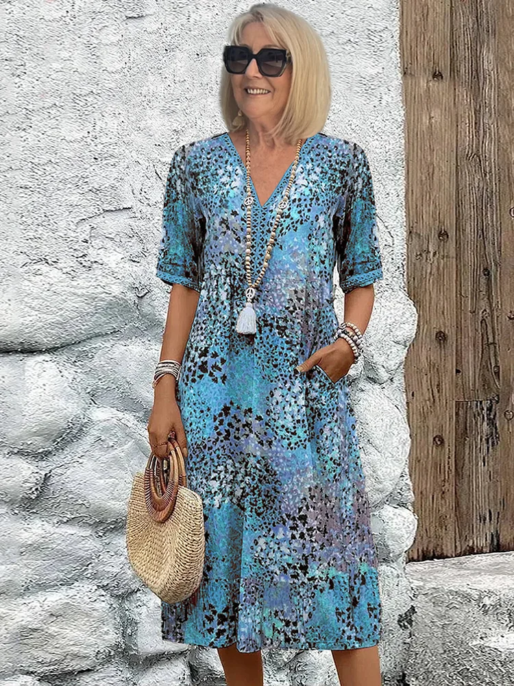 Caramina - Elegantes Midi-Kleid Frauen Sanft