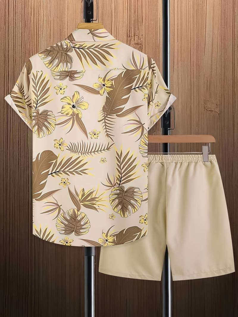 Calvin - Hemd- und Shorts-Set mit Lebendigem Blumenmuster
