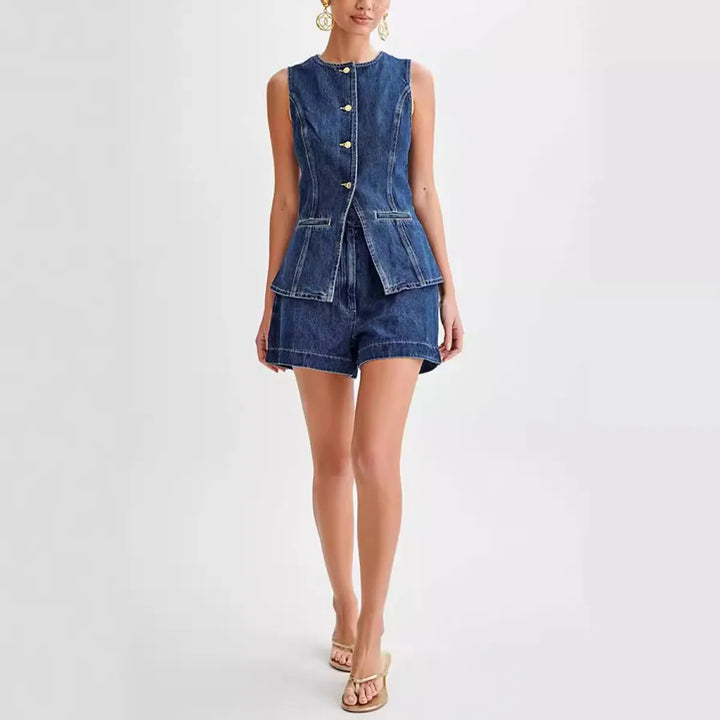 DenimDream - Ärmelloses Top und Jeans Set