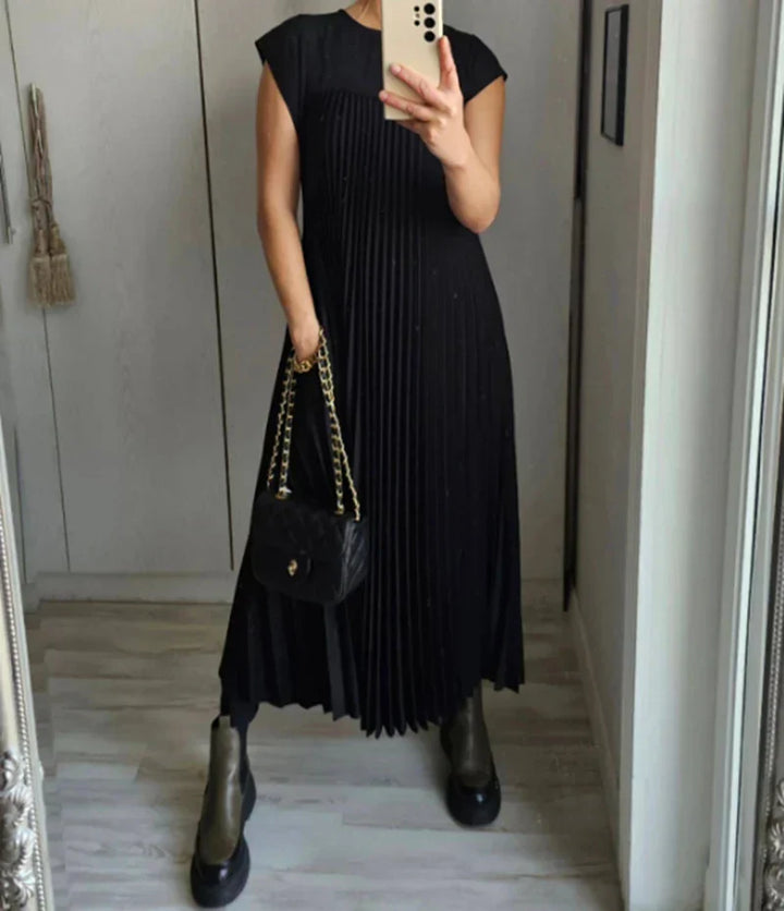 Gillian - Elegantes Einfarbiges Maxi Kleid