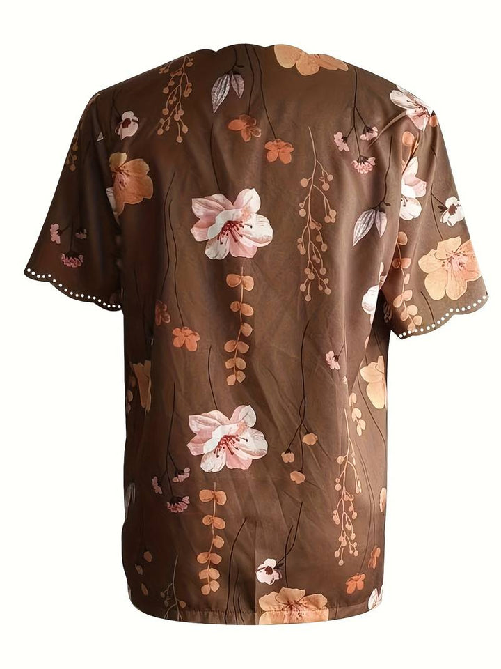 Alyana - Ausgestelltes Bluse mit Blumenmuster