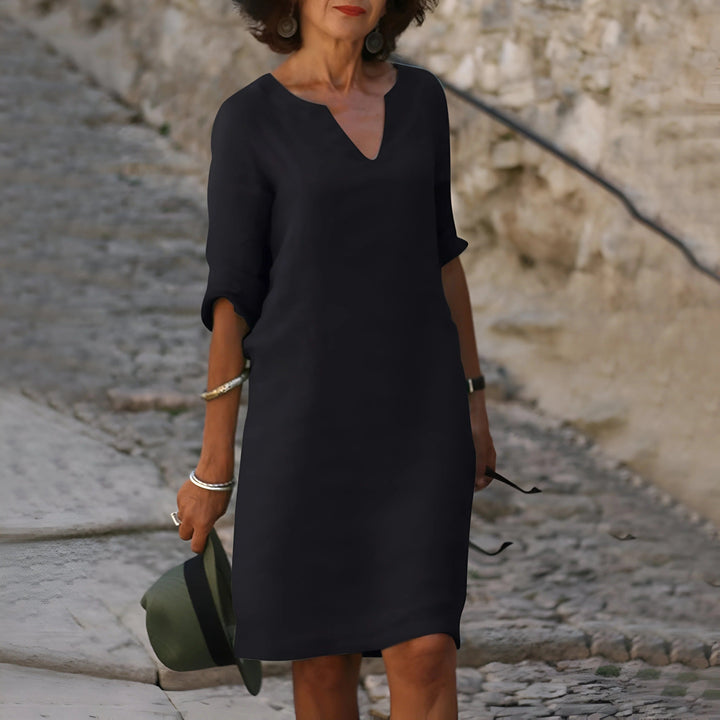 Corinne - Einfaches Sommerkleid für Damen mit V-Ausschnitt