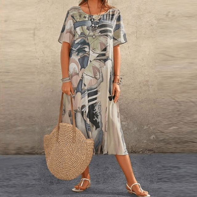 Yumiko – Luxuriöses Maxikleid aus Seide