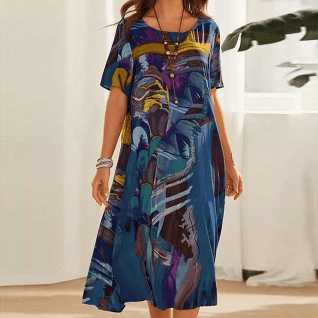 Elizabeth – Raffiniertes Kleid mit Blumenmuster