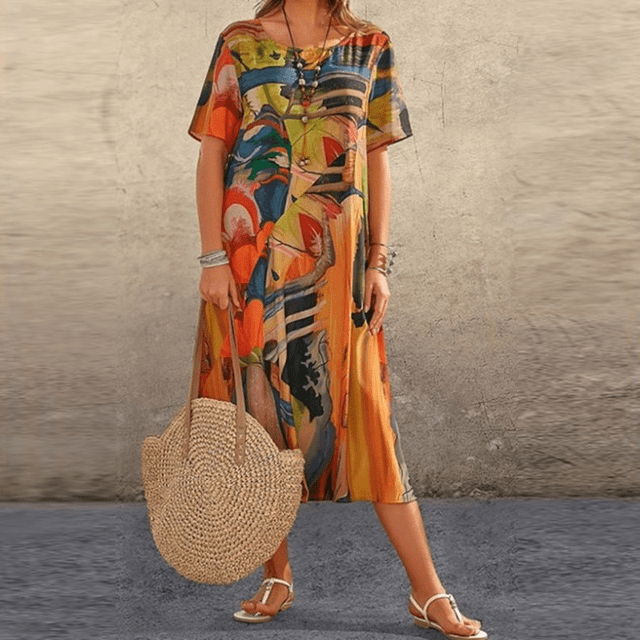 Yumiko – Luxuriöses Maxikleid aus Seide