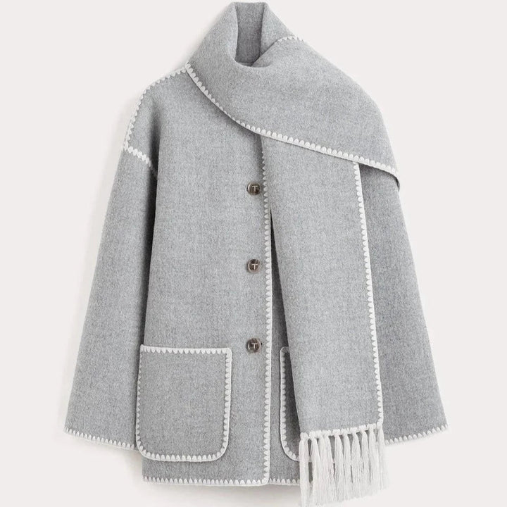 Sofie – Wollmix-Mantel mit Schal