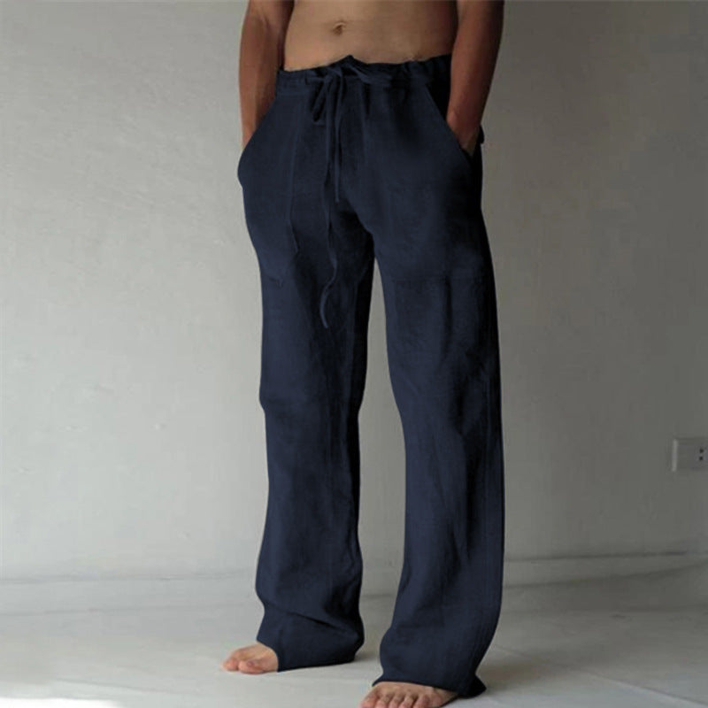 Benjamin - Herren Leinen Freizeithose Einfarbig