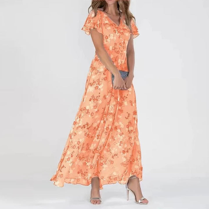 Vicky – Zeitlos schönes Maxi-Blumenkleid