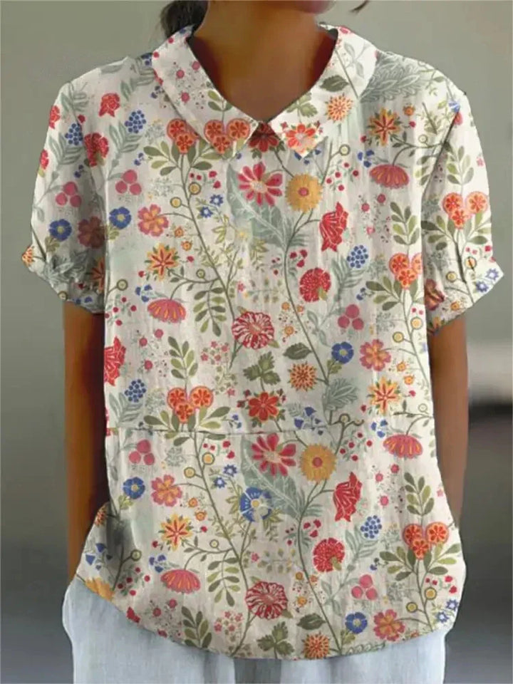 Shelby - Vintage Blumenhemd für Frauen Casual