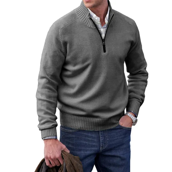 Huron - Zipper-Pullover aus hochwertigem Kaschmir