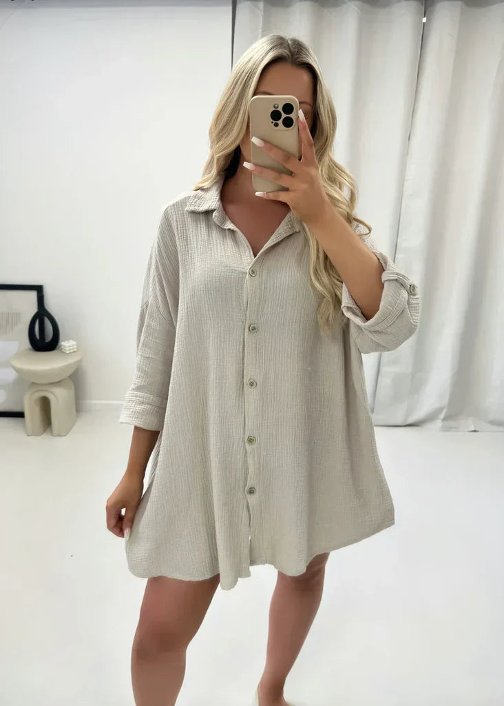 Giada – Besticktes Oversize-Kimono
