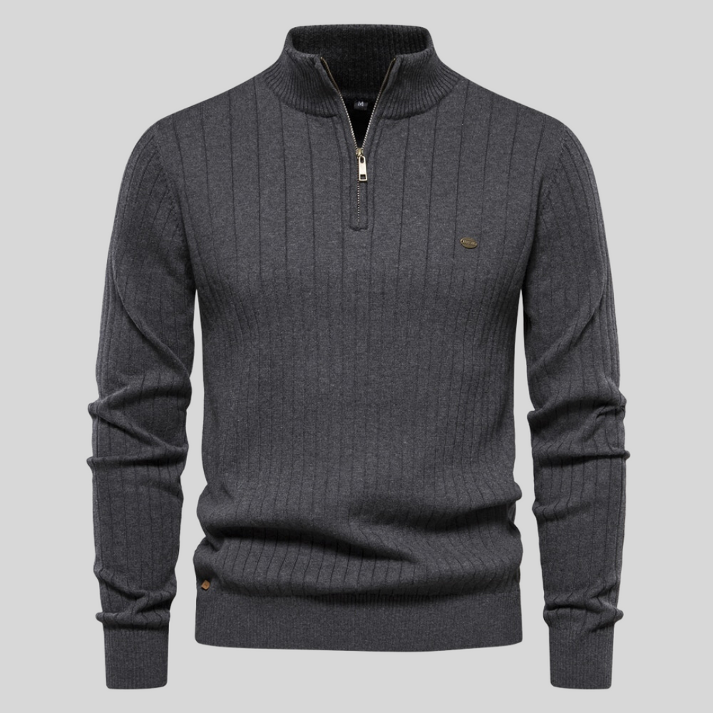 Arden – Klassischer Pullover mit Reißverschluss