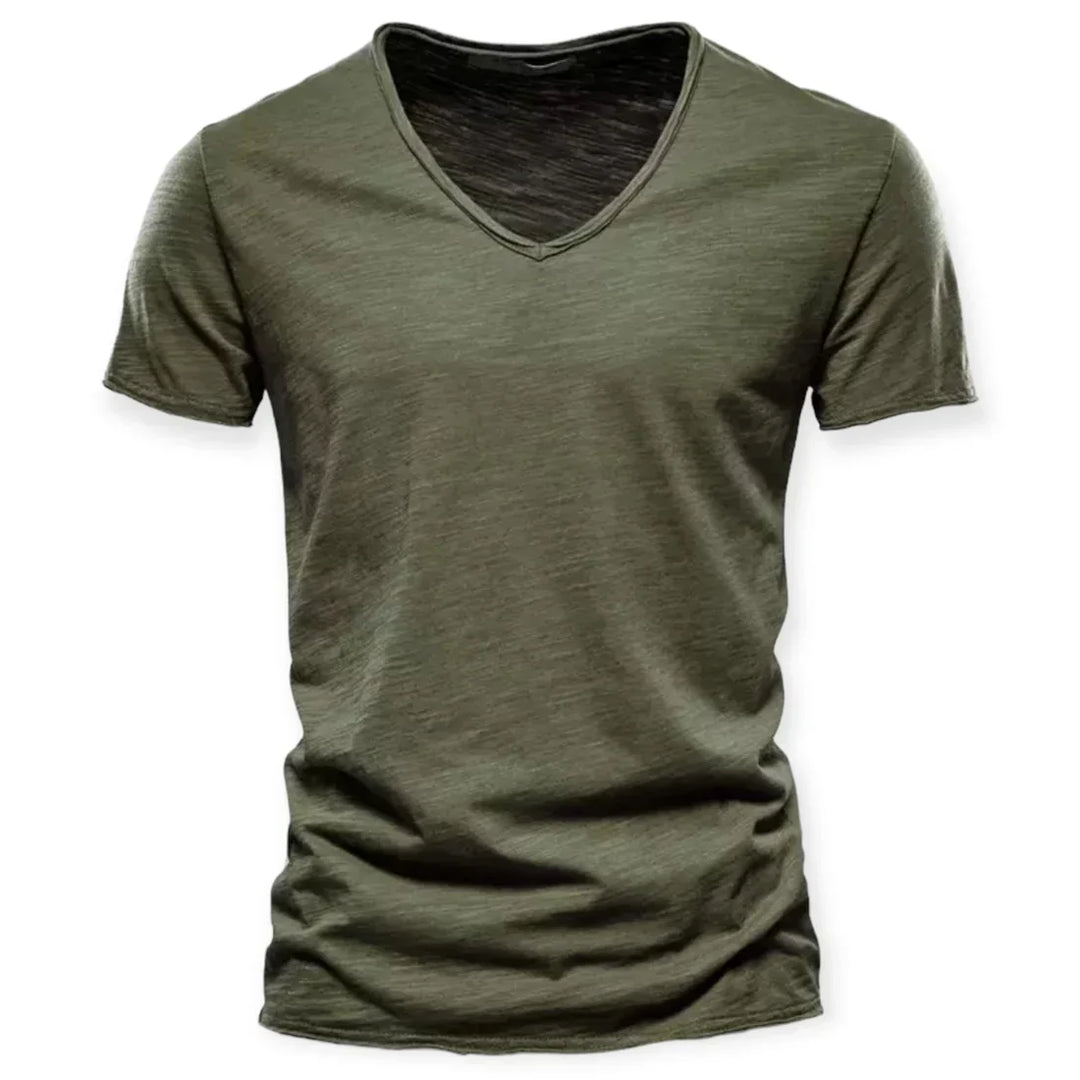 Archie - Komfortables V-Ausschnitt Herren T-Shirt Basic