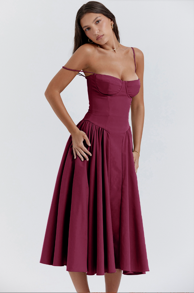 Jutte - Ärmelloses Midi-Kleid für Damen