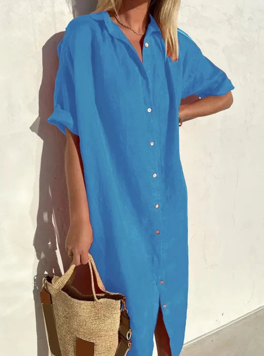 Maloi - Hemdkleid aus Leinen mühelos