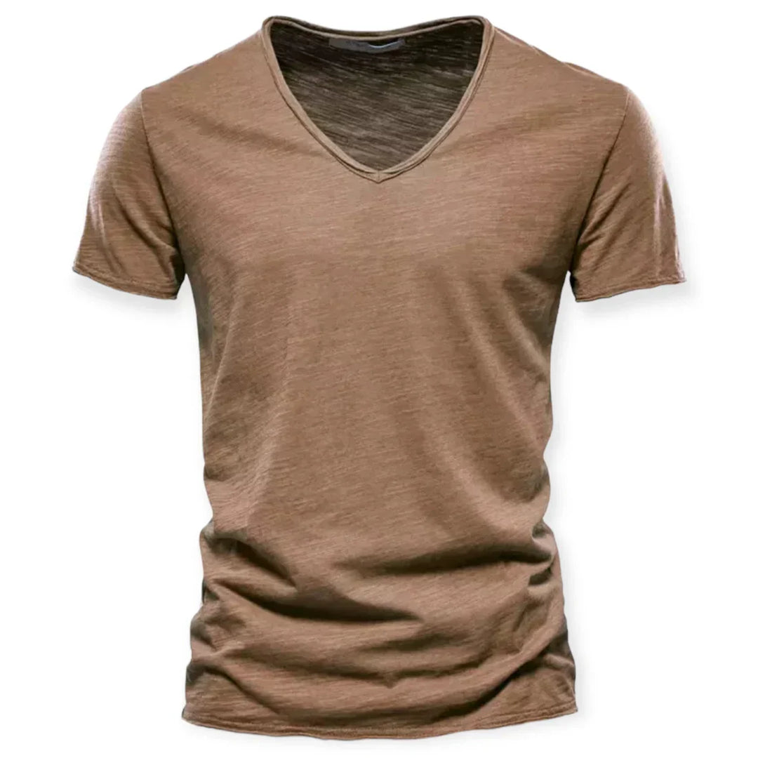 Archie - Komfortables V-Ausschnitt Herren T-Shirt Basic