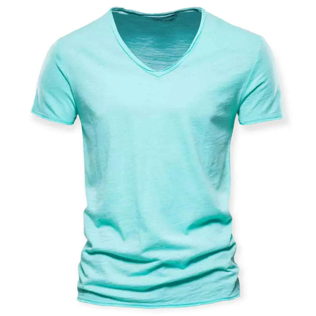 Archie - Komfortables V-Ausschnitt Herren T-Shirt Basic