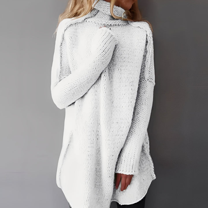 Coreen - Bequemer, weit geschnittener Damen-Rollkragenpullover