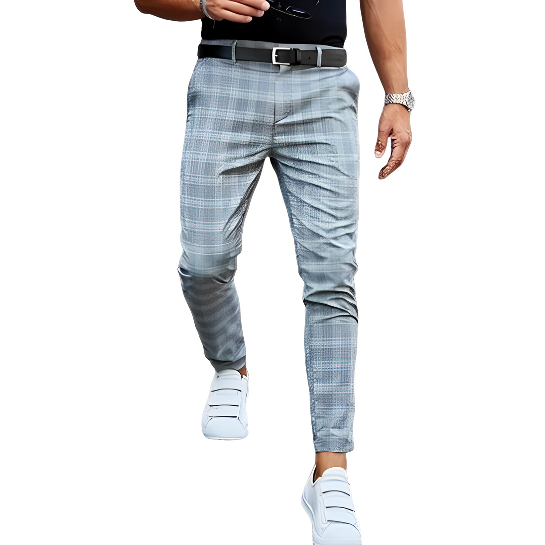 Deacon - Herrenhose im lockeren Slim-Fit-Stil mit Karos
