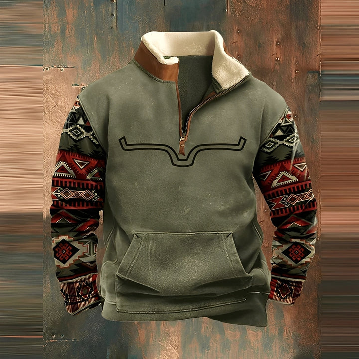 Kenton - Trendiger Herrenpullover mit Zipper
