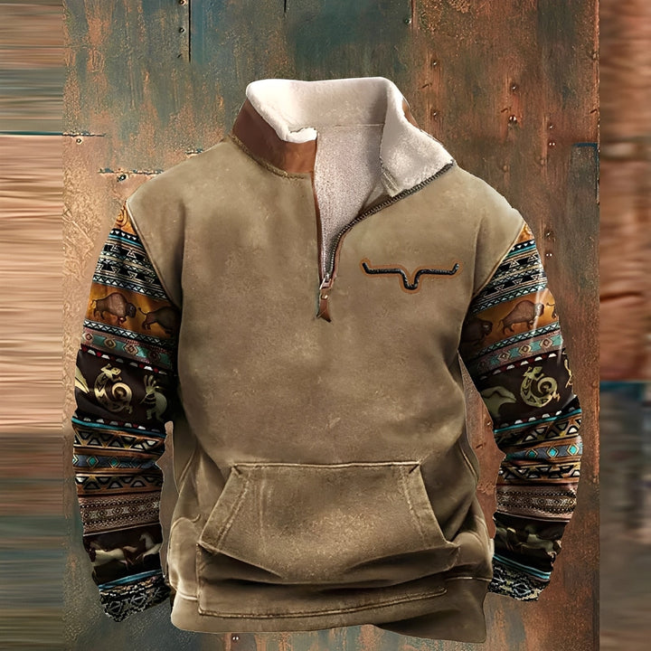 Kenton - Trendiger Herrenpullover mit Zipper