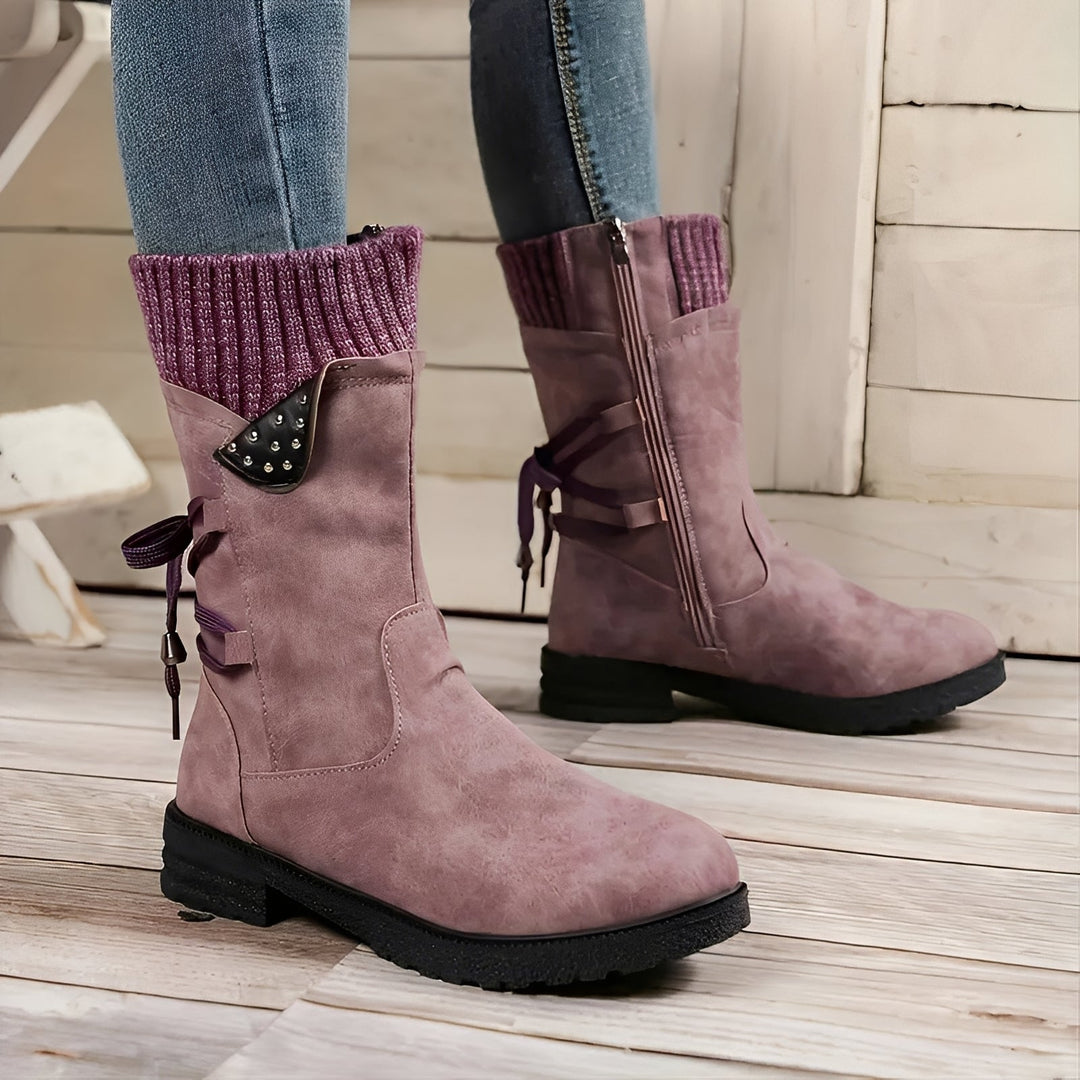 Sharalyn - Gemütliche Winterstiefel für Frauen in mittlerer Wadenhöhe