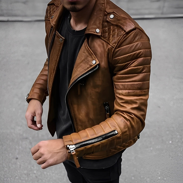 Easton - Retro-Lederjacke für Männer im eleganten Look