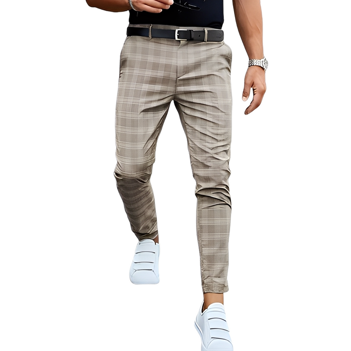 Deacon - Herrenhose im lockeren Slim-Fit-Stil mit Karos