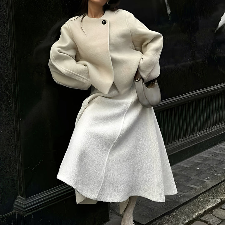 Beatrice - Eleganter Wollkurzmantel für Damen