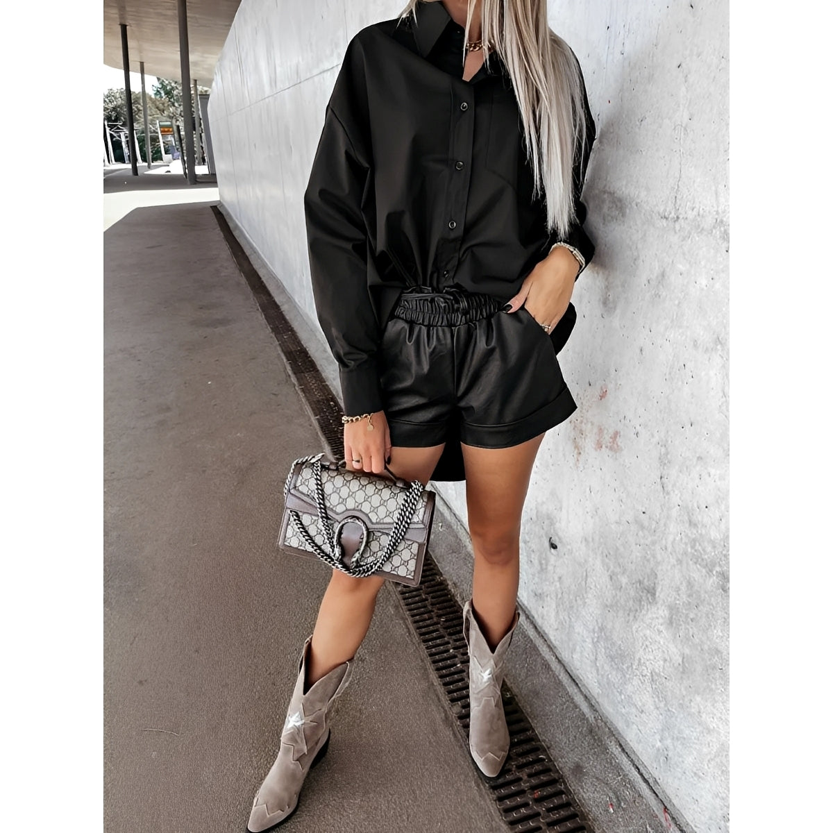 Riley – Langärmlige Bluse mit Dekolleté