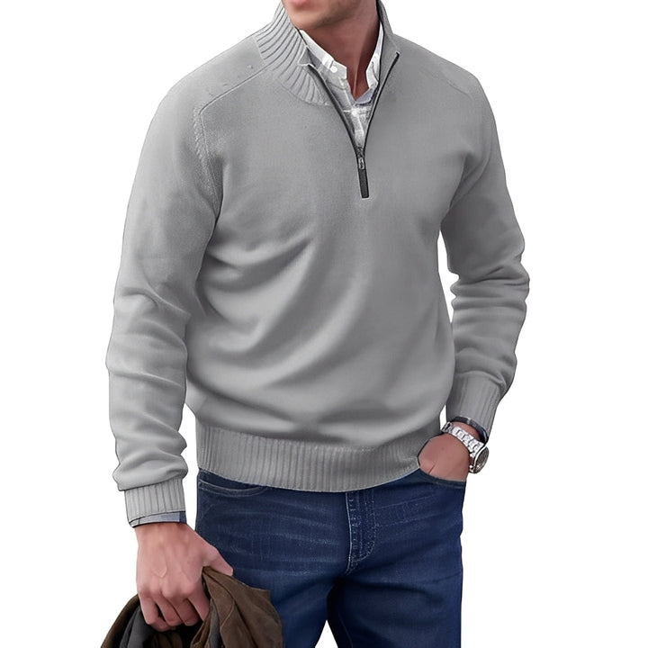 Merrill - Bequemer Herrenpullover aus Wolle mit Reißverschluss