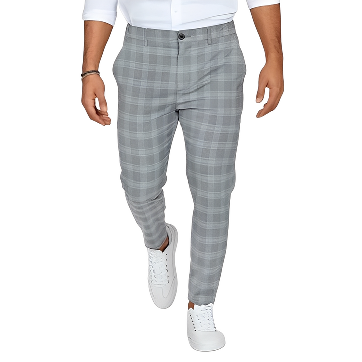 Deacon - Herrenhose im lockeren Slim-Fit-Stil mit Karos