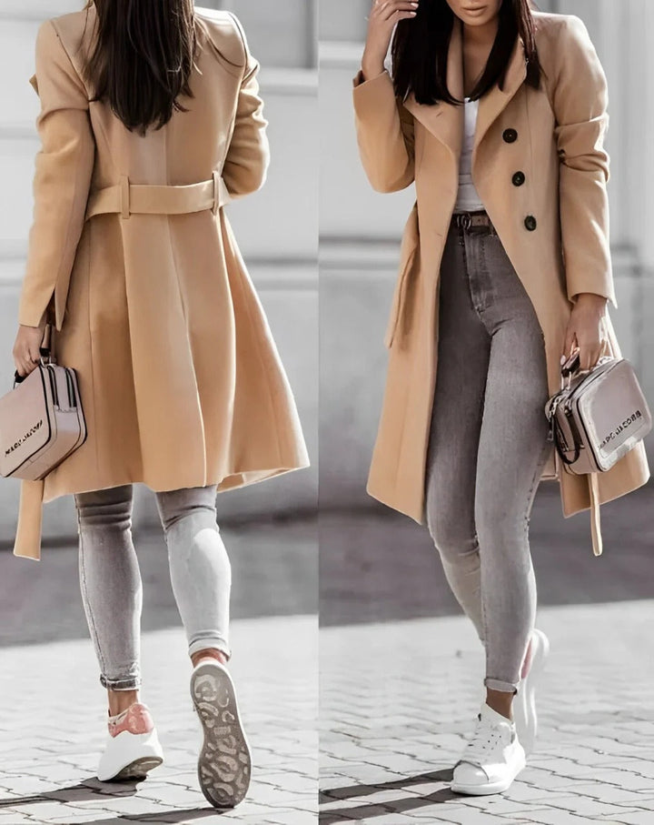 Deena - Eleganter und bequemer Damen-Wollmantel