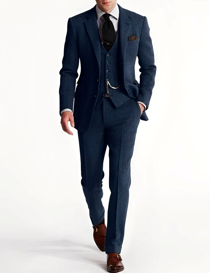 Desmond - Stilvoller dreiteiliger Tweed-Anzug für Herren